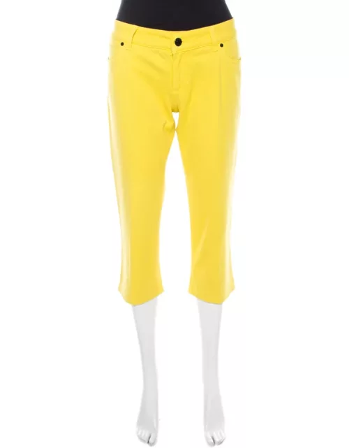 Gucci Yellow Denim Cropped Jeans