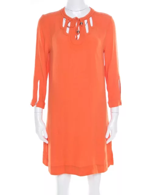 Diane Von Furstenberg Orange Long Sleeve Kea Dress