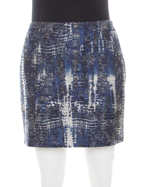 Stella McCartney Blue Jacquard Becca Mini Skirt