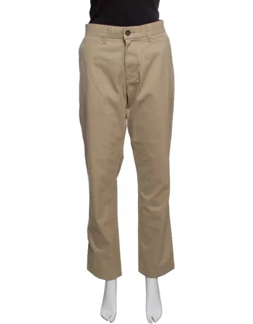 Tommy Hilfiger Beige Cotton Tailored Fit Chino Pants