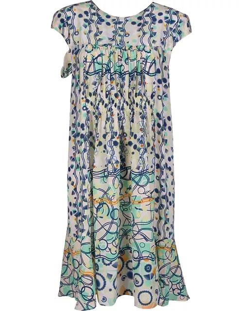 Peter Pilotto Multicolor Abstract Print Washed Silk Kali Dress