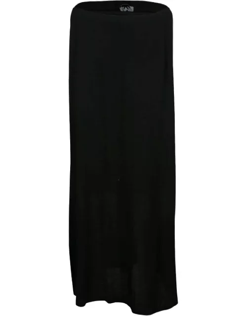 M Missoni Black Knit Elasticized Waist Midi Skirt