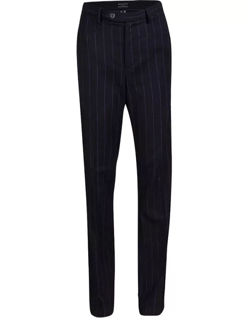 Joseph Black Striped Wool Trousers