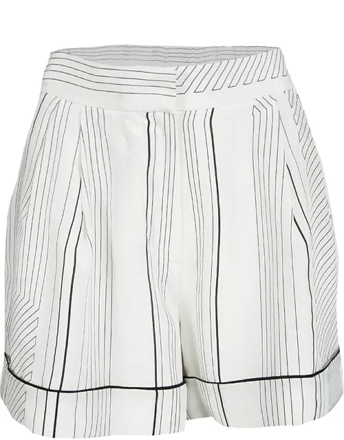 3.1 Phillip Lim Monochrome Pin Striped Silk Pajama Shorts