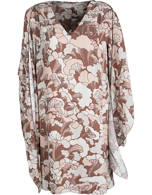 Marc Jacobs Floral Printed Long Sleeve V-Neck Tunic and Scarf Set