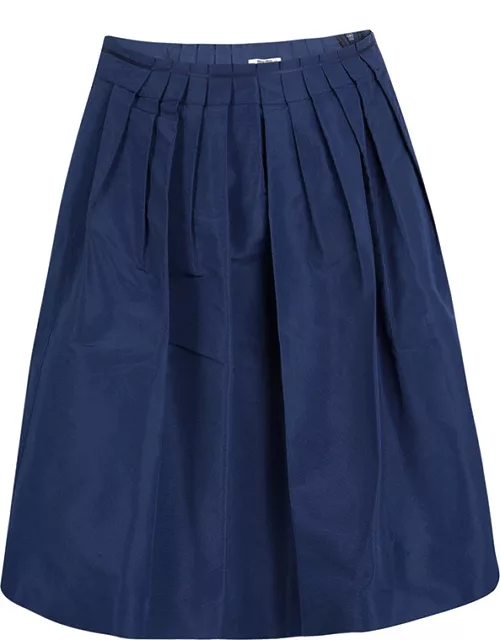 Miu Miu Blue Pleated Skirt