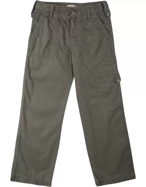 Burberry Olive Green Overdyed Cotton Cargo Pants 8 Yr