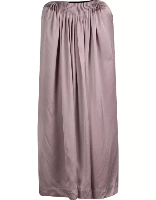 Stella McCartney Pale Pink Silk Pleated Strapless Dress
