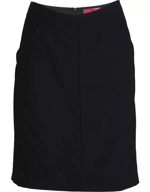 Hugo By Hugo Boss Black Wool Rossla Skirt
