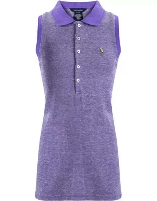 Ralph Lauren Purple Honeycomb Knit Sleeveless Polo T-Shirt 16 Yr