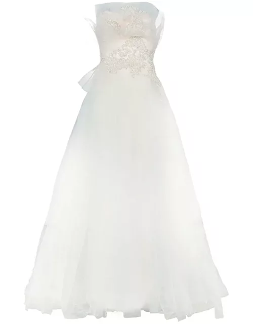 Marchesa Ruffle Embellished Wedding Dress