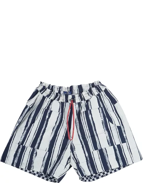 Roma e Tosca Blue & White Striped Adjustable Shorts 14 Yr