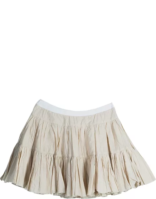 Roma e Tosca Beige Cotton Skirt 12 Yr