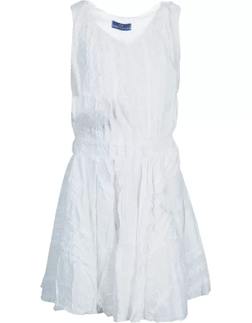Roma e Tosca White Embroidered Sleeveless Dress 12 Yr