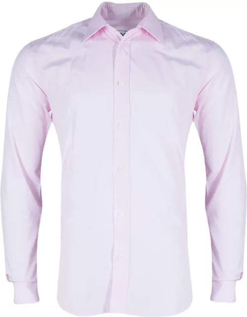 Hermes Men's Pink Straight Fit Poplin Shirt