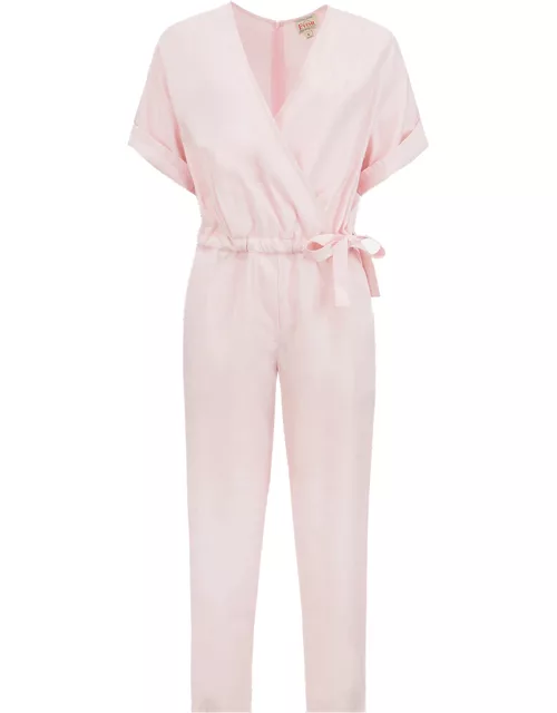 Seagull Embroidery Wrapped Jumpsuit