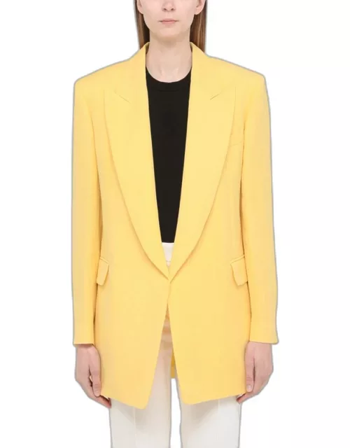 Yellow linen blend blazer