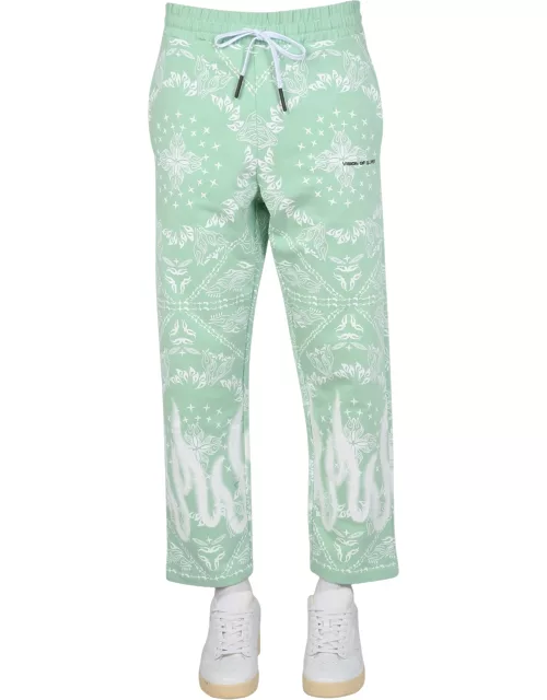 vision of super jogging pants with paisley pattern