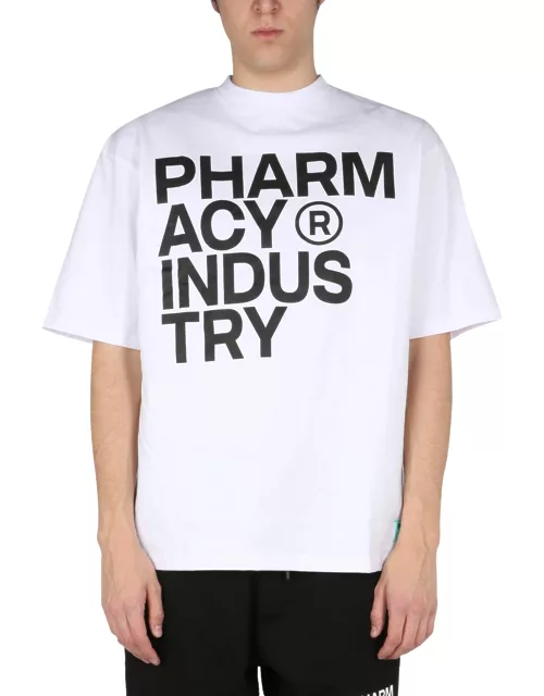 pharmacy industry logo print t-shirt