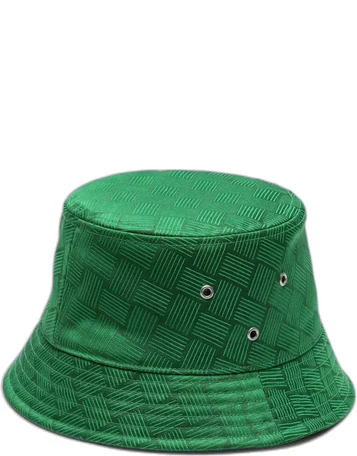 Green bucket hat with motif