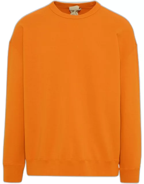 TEN C Orange Cotton Sweatshirt