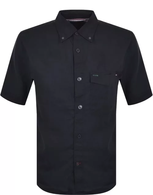 Tommy Hilfiger Tech Linen Short Sleeved Shirt Navy