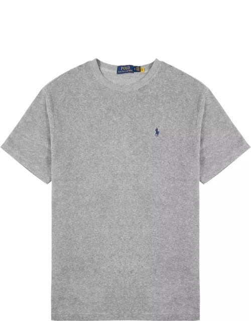 Grey mélange logo terry T-shirt