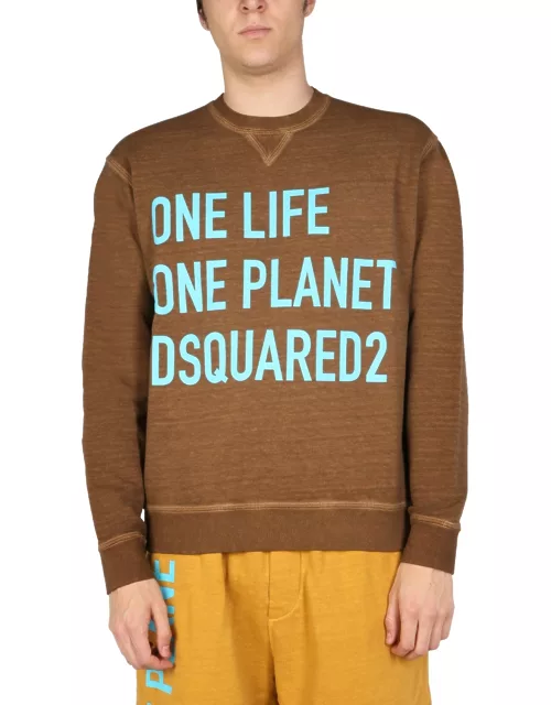 dsquared "one life one planet" sweatshirt