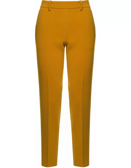 Alberto Biani Womens Mustard Colored Tailored Trouser