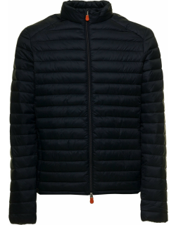 Alexander Mans Blue Quilted Nylon Ecological Down Jacket Save the Duck