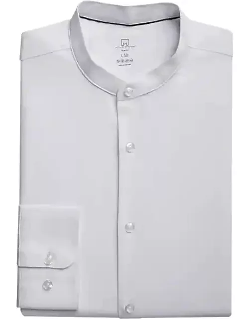 Collection by Michael Strahan Men's Michael Strahan Slim Fit Banded Collar Dress Shirt White Solid