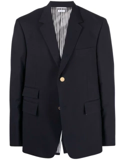 Thom Browne Single Vent Sport Coat - Fit 5 - In Wool Pique Suiting
