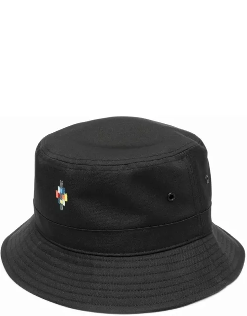 Front logo embroidery black bucket Hat