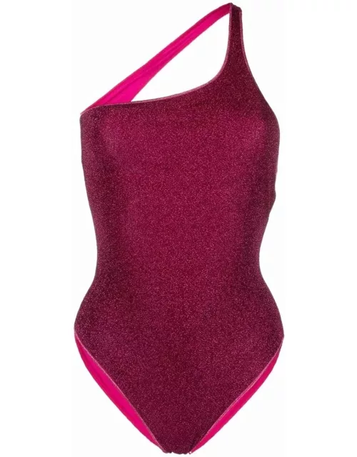 Fuchsia Lumière one-shoulder Swimsuit