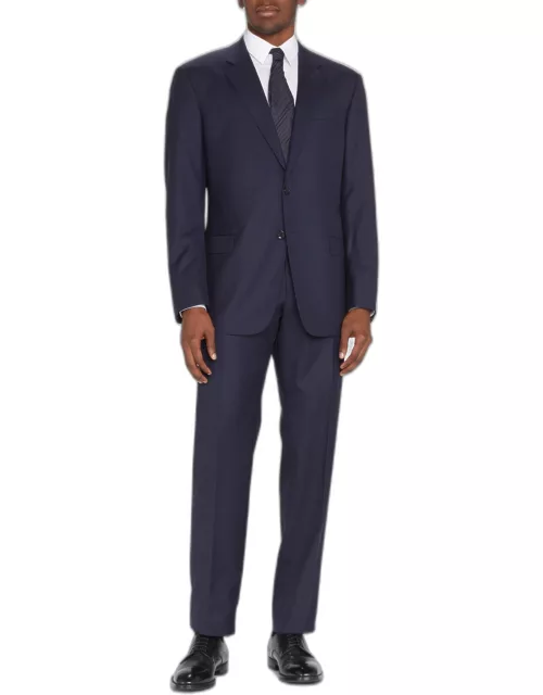 Two-Button Soft Basic Suit, Navy
