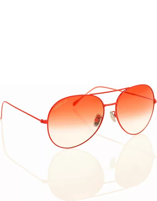Red Aviator sunglasses - Mediu