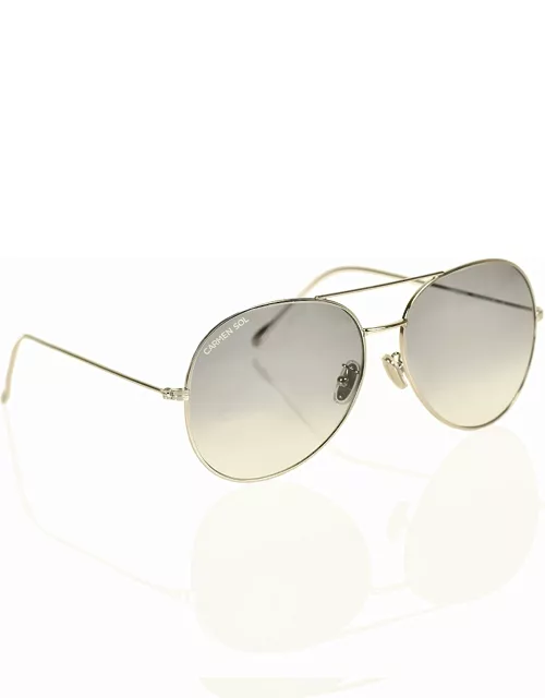 Silver Aviator sunglasses - Gradient Gray Mediu
