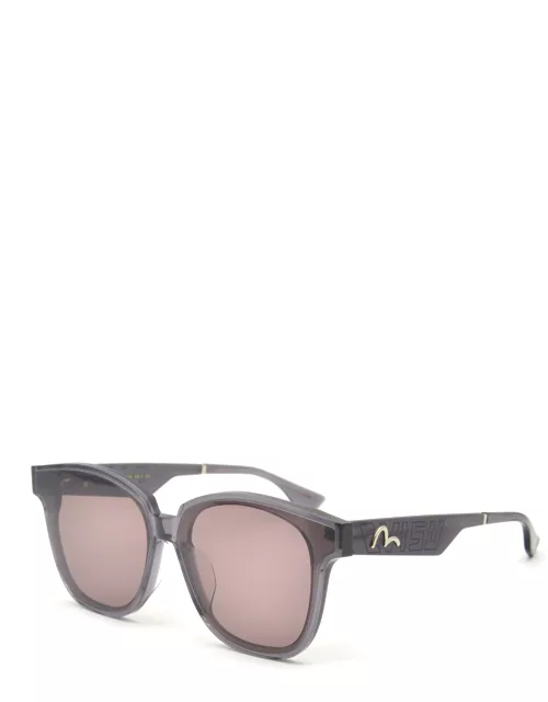 Black-tone D-frame Acetate Sunglasse