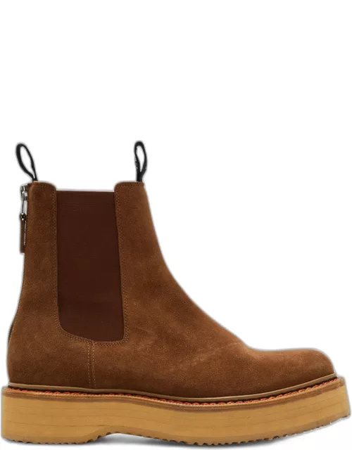 Single Stack Suede Chelsea Boot