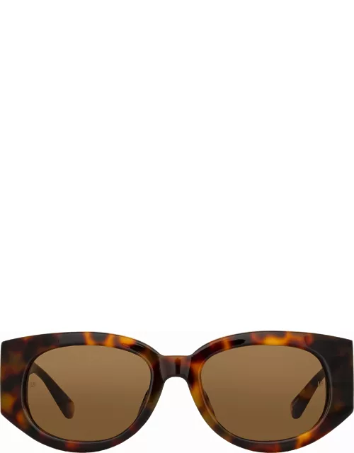 The Debbie D-Frame Sunglasses in Tortoiseshell (C2)