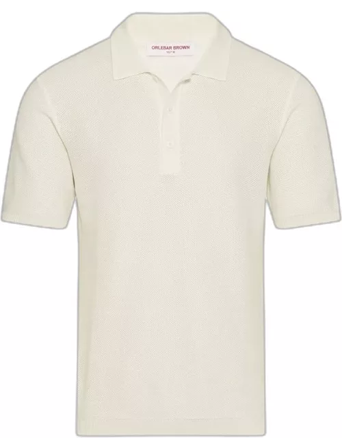 Maranon - Classic Fit Mercerised Cotton Polo Shirt In Cloud Colour