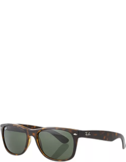 Men's New Wayfarer 58mm Flat-Top Plastic Sunglasse