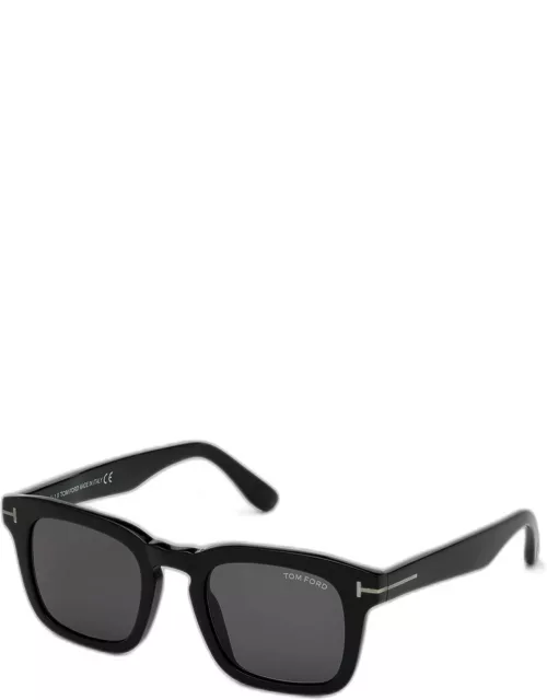 Men's Dax Square Solid Acetate Sunglasse