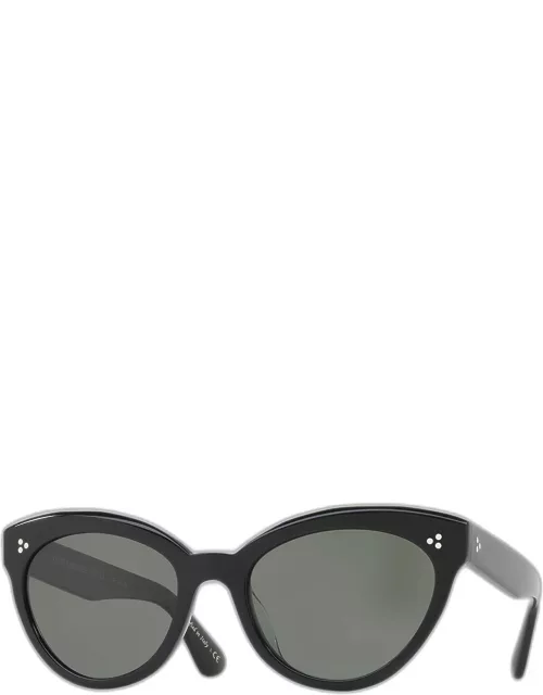 Roella Polarized Cat-Eye Sunglasses, Black