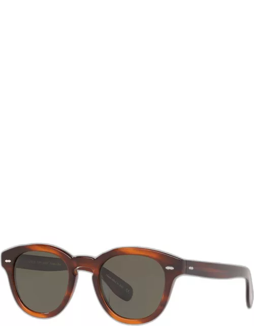 Cary Grant Oval Polarized Acetate Sunglasse