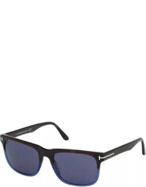 Men's Stephenson Square Two-Tone Acetate Sunglasse