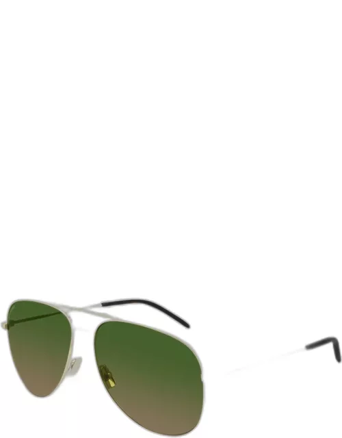 Men's Gradient Metal Aviator Sunglasse