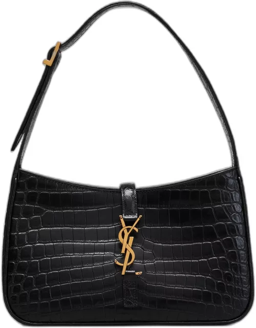 Le 5 A 7 YSL Shoulder Bag in Croc-Embossed Leather