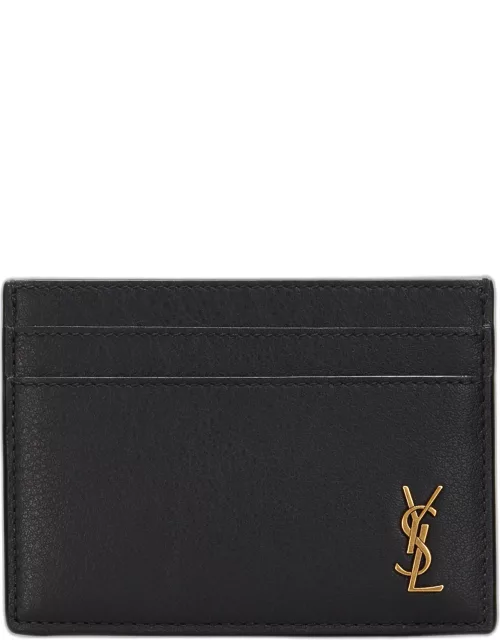YSL Tiny Monogram Card Case in Smooth Leather