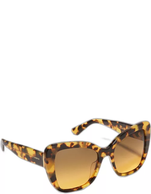 Two-Tone Plastic Butterfly Sunglasse